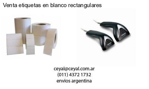 Venta etiquetas en blanco rectangulares