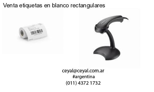 Venta etiquetas en blanco rectangulares
