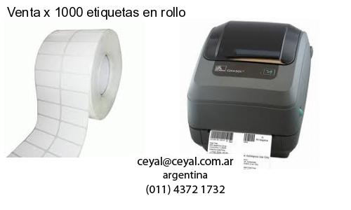 Venta x 1000 etiquetas en rollo
