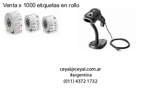 Venta x 1000 etiquetas en rollo