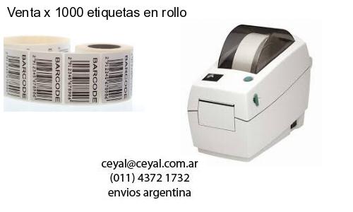 Venta x 1000 etiquetas en rollo