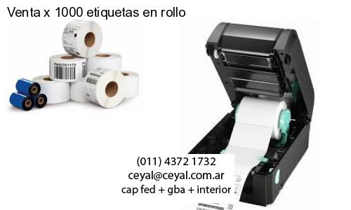 Venta x 1000 etiquetas en rollo