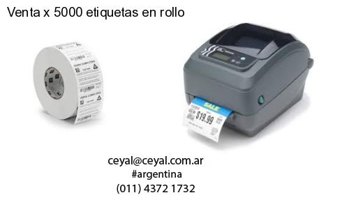 Venta x 5000 etiquetas en rollo