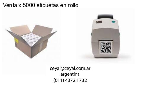 Venta x 5000 etiquetas en rollo
