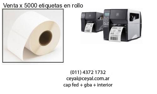 Venta x 5000 etiquetas en rollo