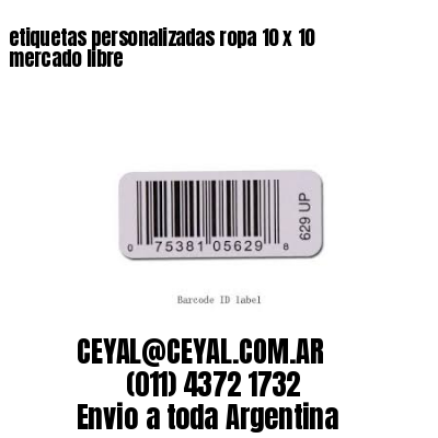 etiquetas personalizadas ropa 10 x 10 mercado libre