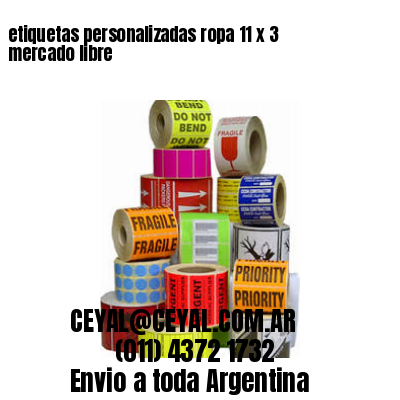 etiquetas personalizadas ropa 11 x 3 mercado libre