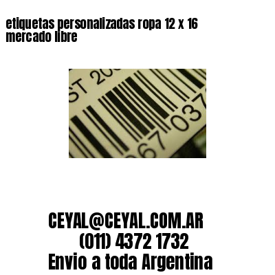 etiquetas personalizadas ropa 12 x 16 mercado libre
