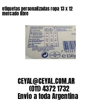 etiquetas personalizadas ropa 13 x 12 mercado libre