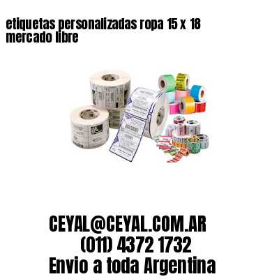 etiquetas personalizadas ropa 15 x 18 mercado libre