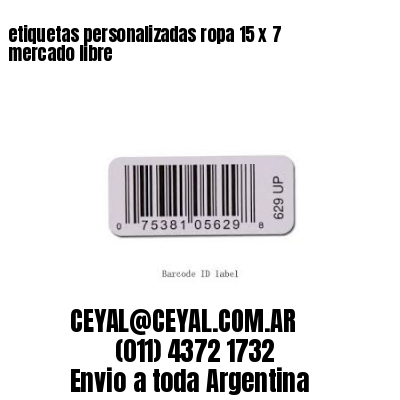 etiquetas personalizadas ropa 15 x 7 mercado libre