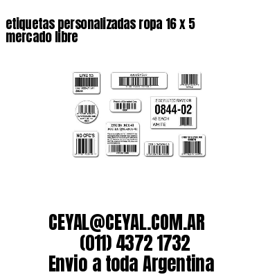 etiquetas personalizadas ropa 16 x 5 mercado libre