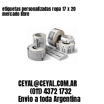 etiquetas personalizadas ropa 17 x 20 mercado libre