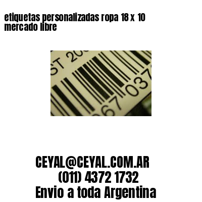 etiquetas personalizadas ropa 18 x 10 mercado libre