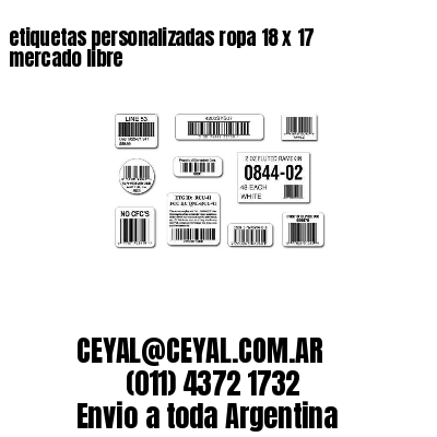 etiquetas personalizadas ropa 18 x 17 mercado libre