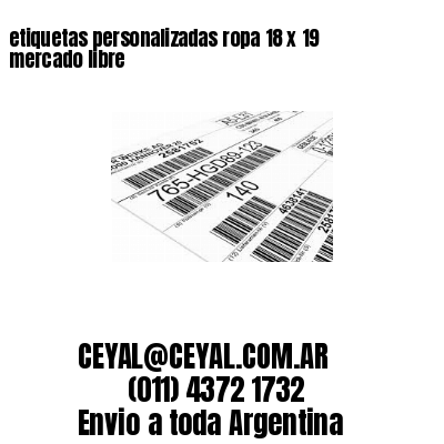 etiquetas personalizadas ropa 18 x 19 mercado libre