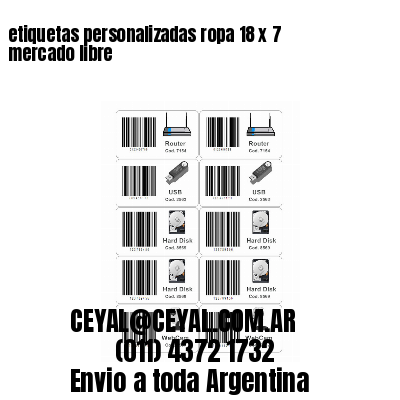 etiquetas personalizadas ropa 18 x 7 mercado libre