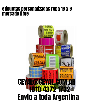 etiquetas personalizadas ropa 19 x 9 mercado libre