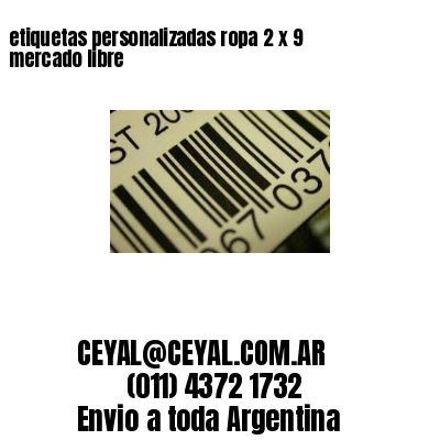 etiquetas personalizadas ropa 2 x 9 mercado libre
