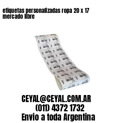 etiquetas personalizadas ropa 20 x 17 mercado libre