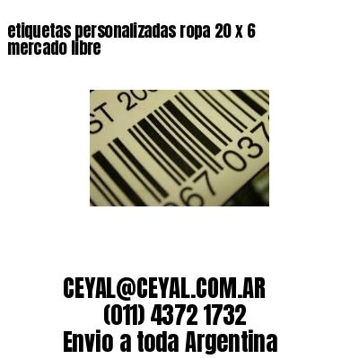 etiquetas personalizadas ropa 20 x 6 mercado libre