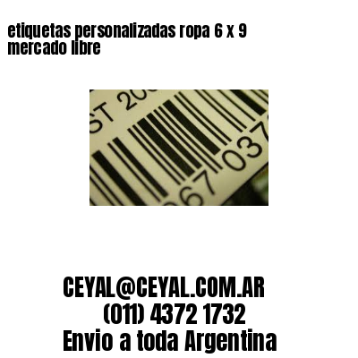 etiquetas personalizadas ropa 6 x 9 mercado libre