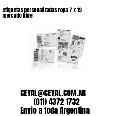 etiquetas personalizadas ropa 7 x 19 mercado libre