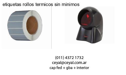 etiquetas rollos termicos sin minimos