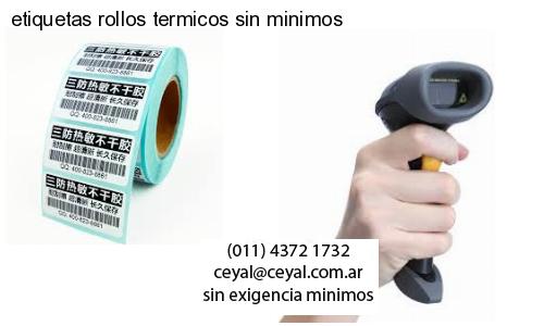 etiquetas rollos termicos sin minimos