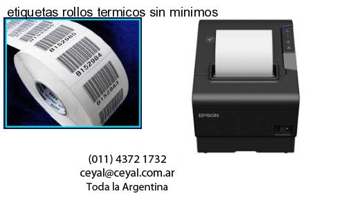 etiquetas rollos termicos sin minimos