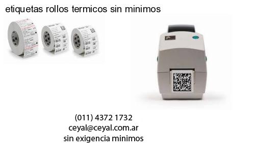 etiquetas rollos termicos sin minimos