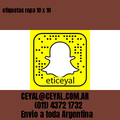 etiquetas ropa 10 x 10
