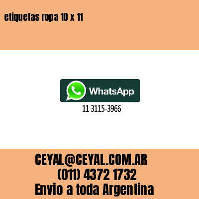 etiquetas ropa 10 x 11