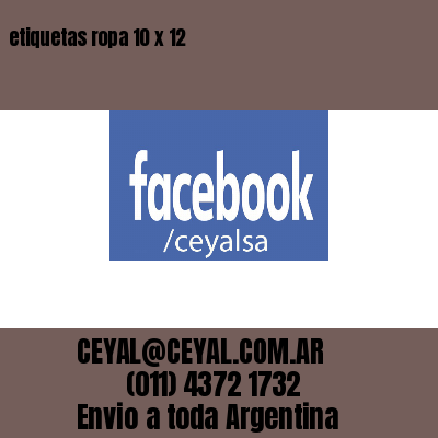 etiquetas ropa 10 x 12