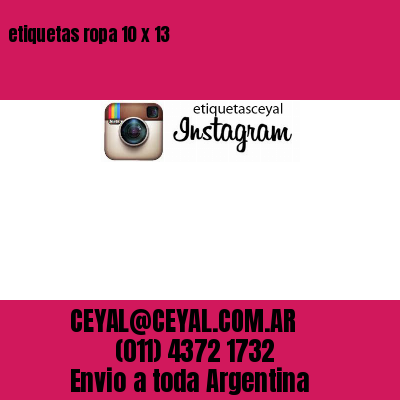 etiquetas ropa 10 x 13