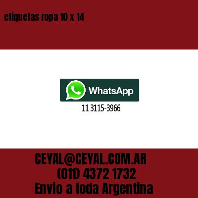 etiquetas ropa 10 x 14
