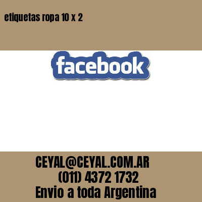 etiquetas ropa 10 x 2