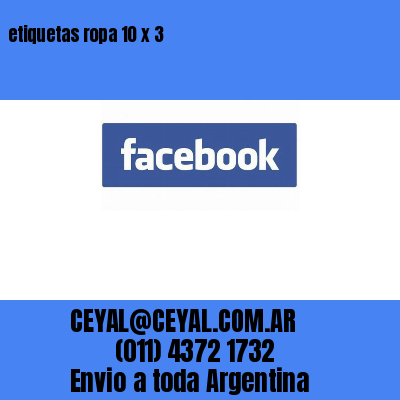 etiquetas ropa 10 x 3