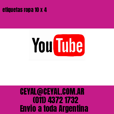 etiquetas ropa 10 x 4