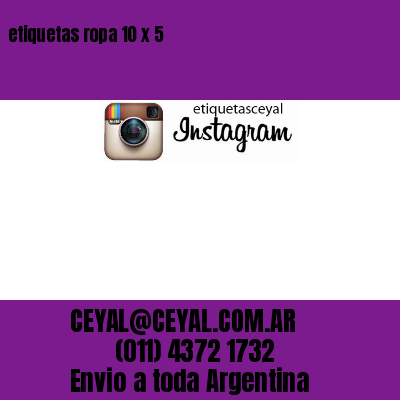 etiquetas ropa 10 x 5