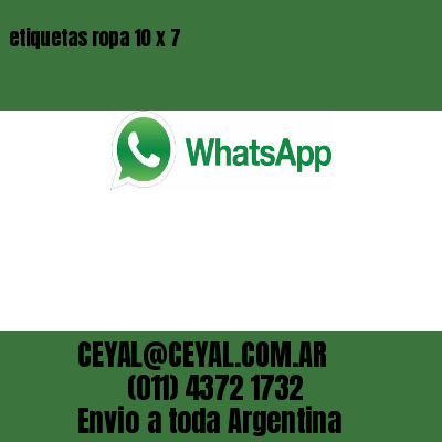 etiquetas ropa 10 x 7