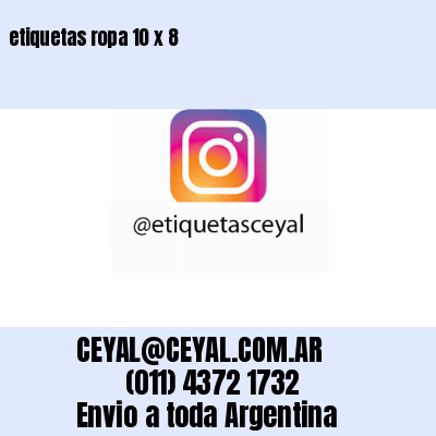 etiquetas ropa 10 x 8