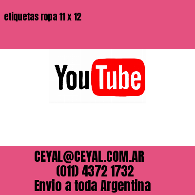 etiquetas ropa 11 x 12