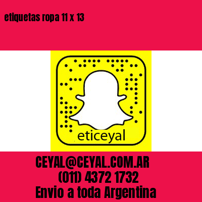 etiquetas ropa 11 x 13