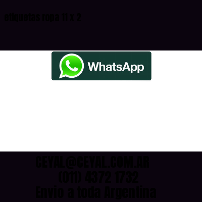 etiquetas ropa 11 x 2