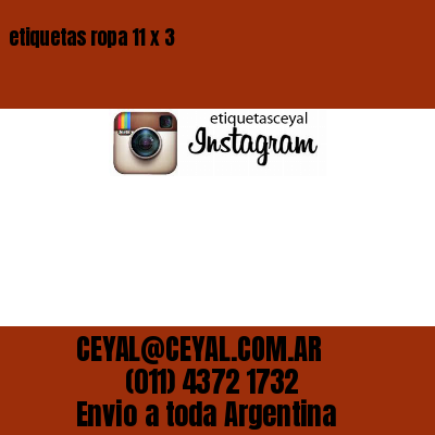 etiquetas ropa 11 x 3