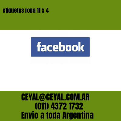 etiquetas ropa 11 x 4