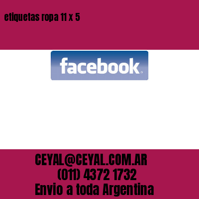 etiquetas ropa 11 x 5