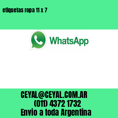 etiquetas ropa 11 x 7