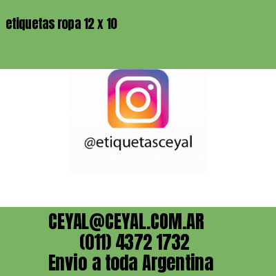 etiquetas ropa 12 x 10